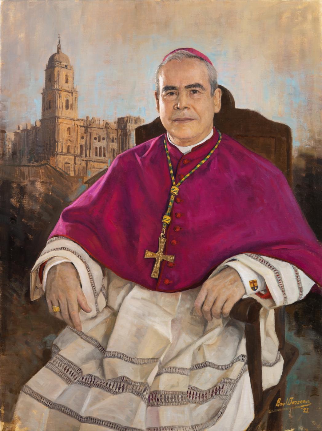 El obispo de Málaga, en los pinceles de Raúl Berzosa