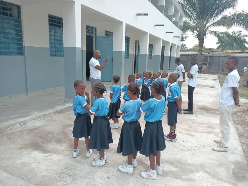 Uno de los centros congoleños donde los profesores reciben formación online desde Málaga