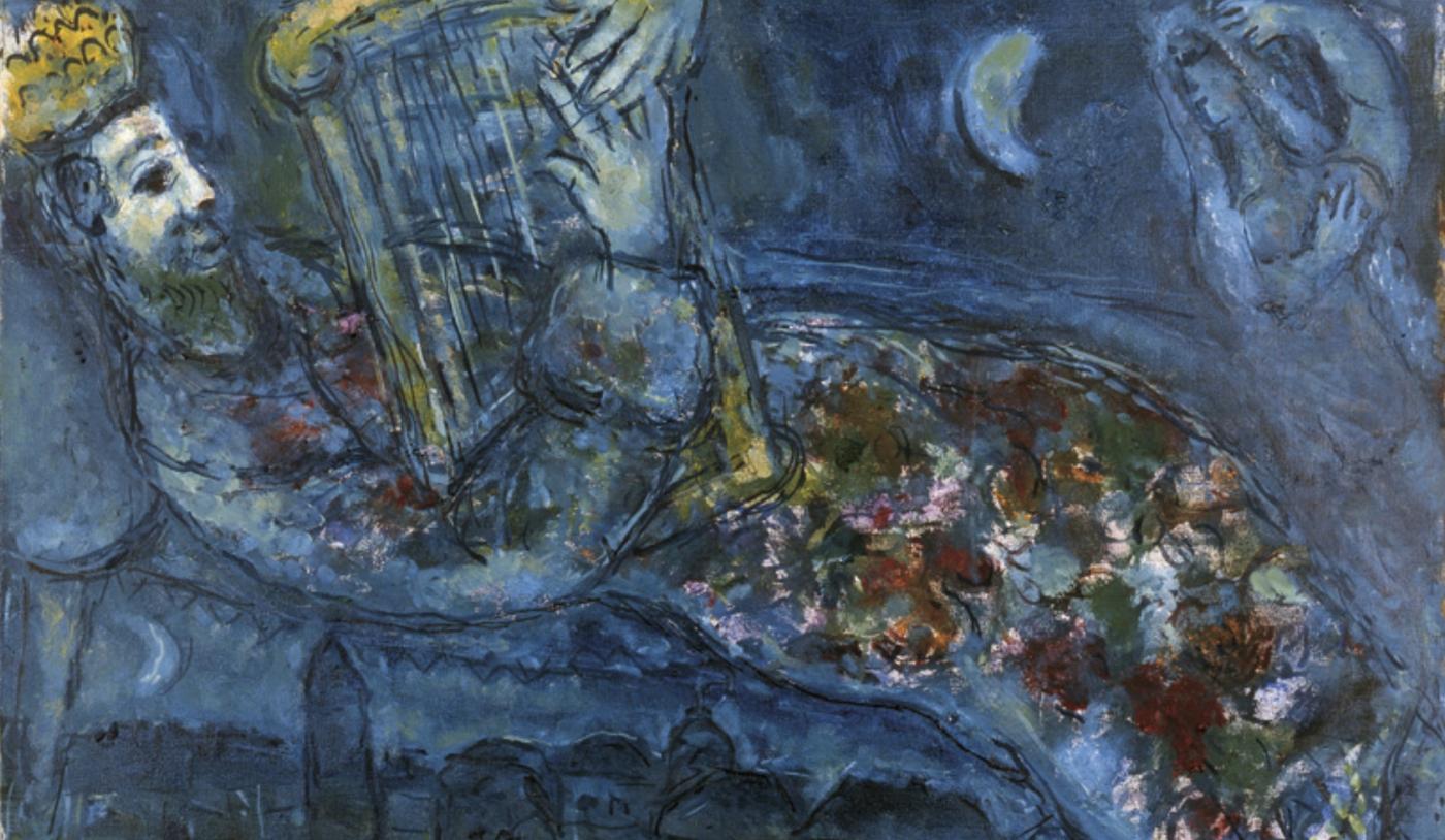 Rey David tocando el arpa // MARC CHAGALL