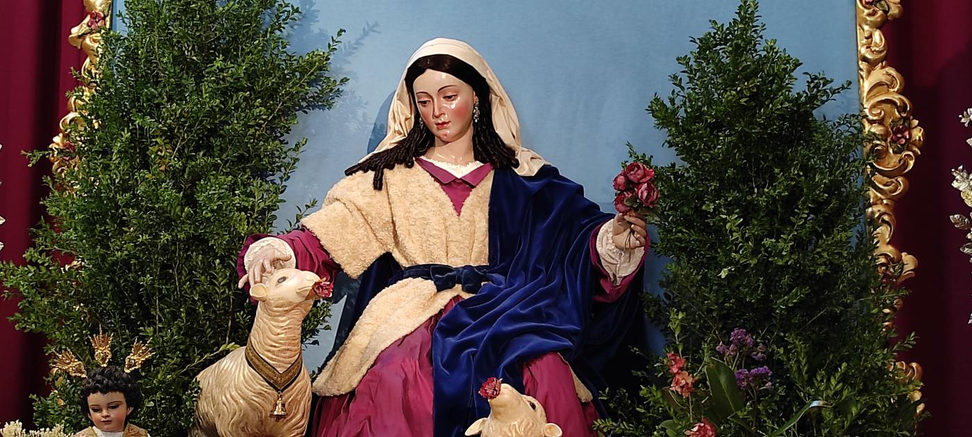 La imagen de la Divina Pastora de las Almas de Málaga vuelve al culto tras su restauración