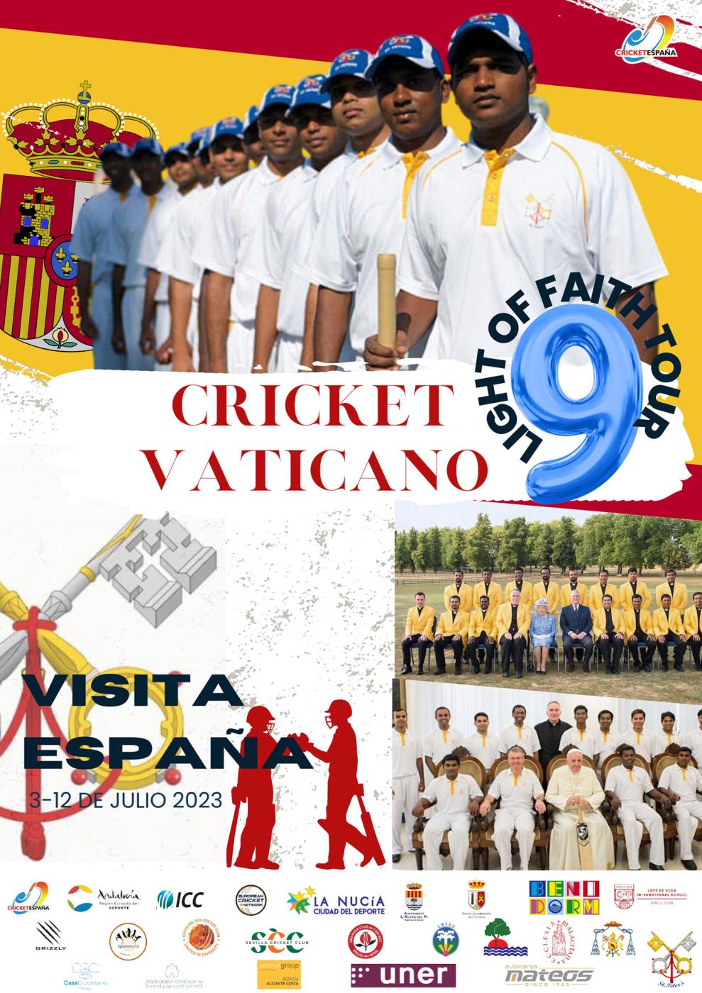 Cartel de la gira española del “St. Peter's Cricket Club-Vatican”