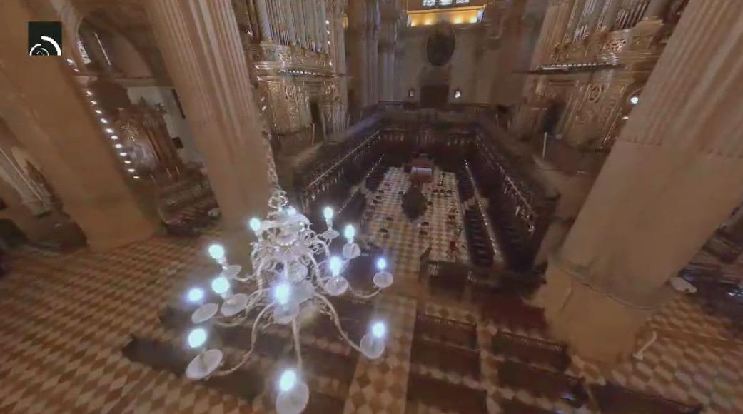 Fotograma del nuevo vídeo promocional de la Catedral de Málaga realizado por Artisplendore