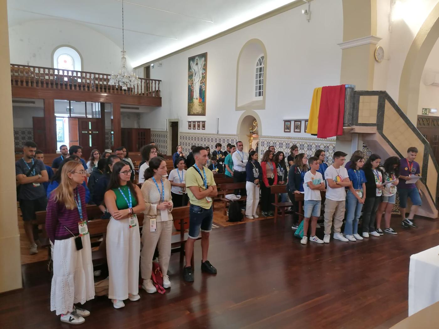 Mural con motivo de la JMJ en Almagreira