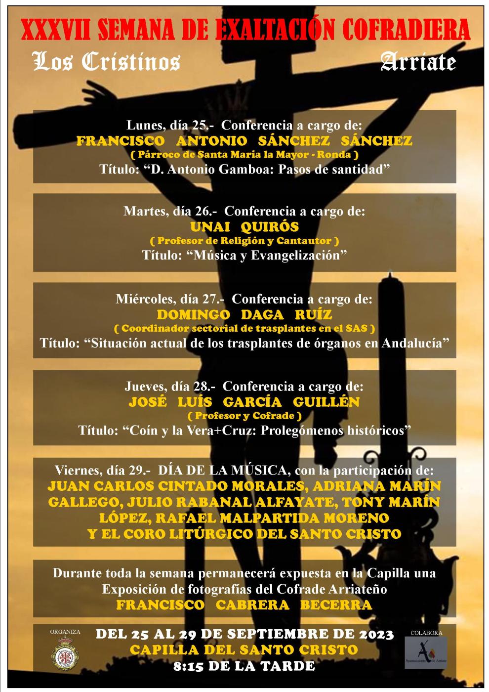 Cartel de la Semana de Exaltación Cofradiera