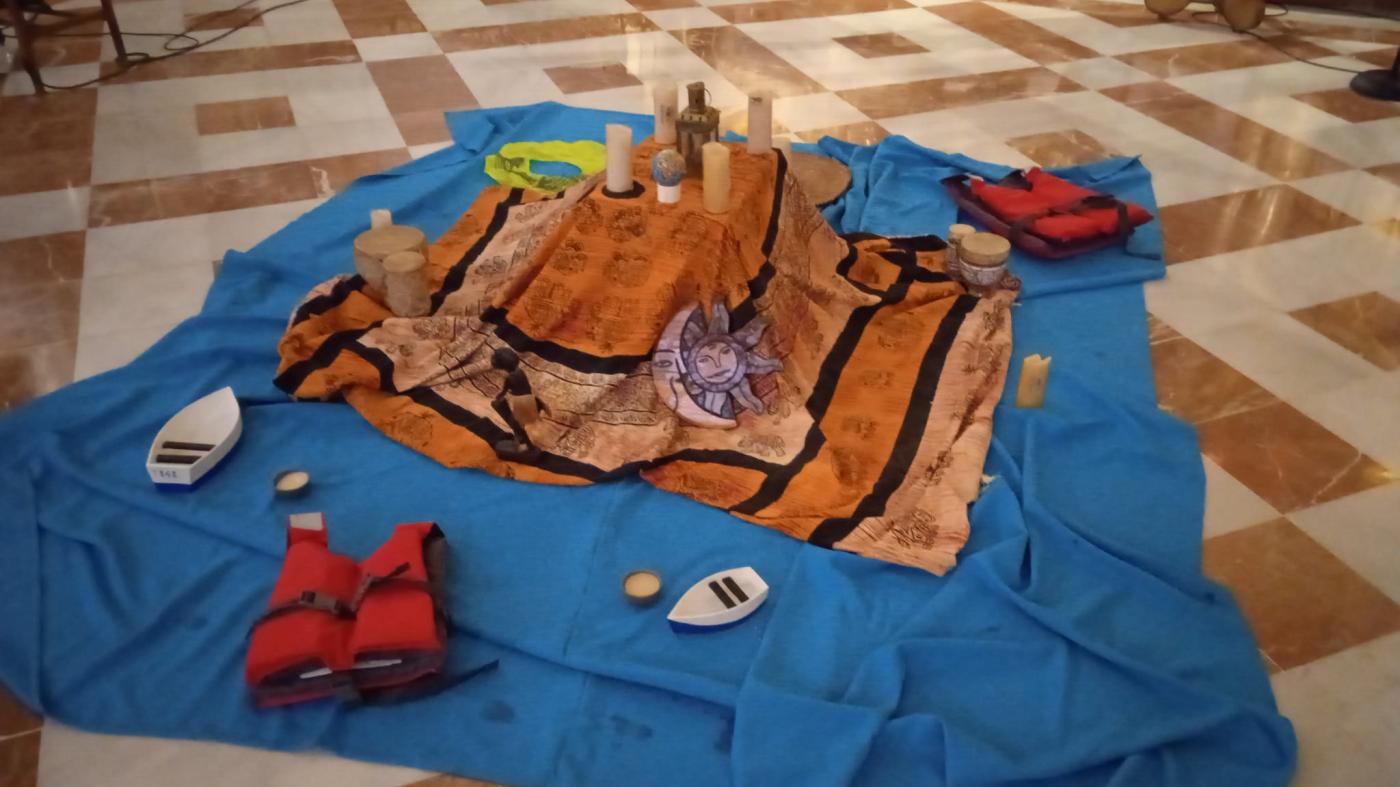 Vigilia de oración por los migrantes y refugiados en la iglesia de la Concepción, de las Esclavas, en Málaga