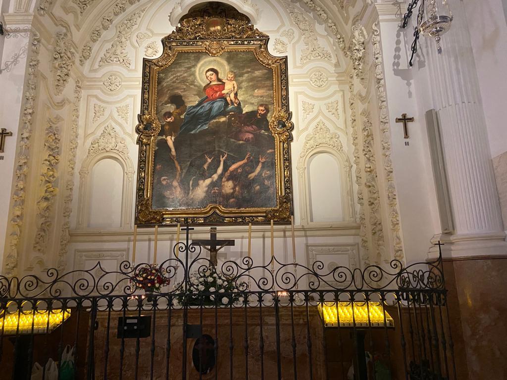 Cuadro de la Virgen de las Ánimas en la parroquia de Santiago Apóstol de la Málaga // Irene Pardo