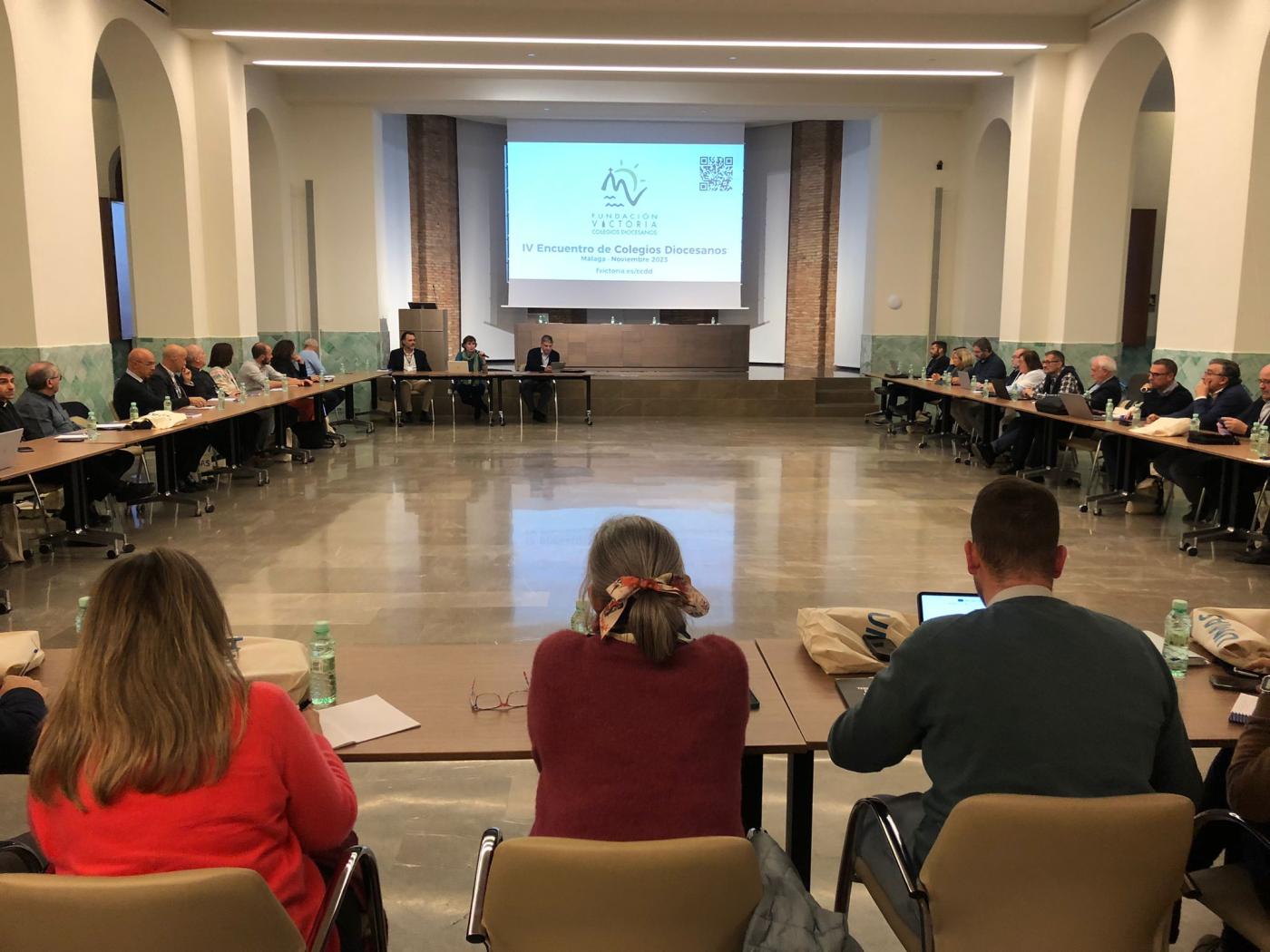 Primera jornada del IV Encuentro Nacional de Colegios Diocesanos celebrado en Casa Diocesana Málaga