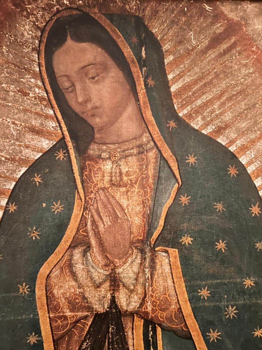 Copia facsímil del ayate de San Juan Diego que se venera en la iglesia de San Agustín de Málaga