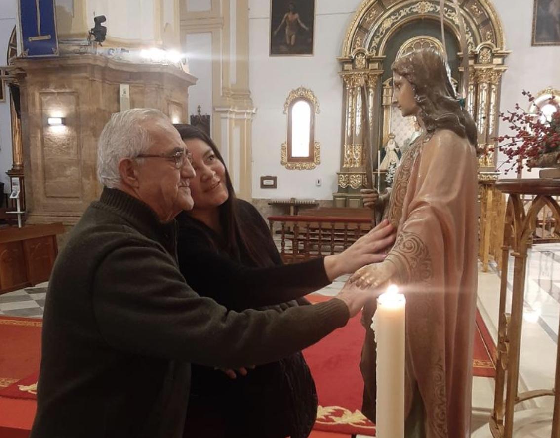 Miembros de la ONCE celebran en la Encarnación de Marbella a santa Lucía