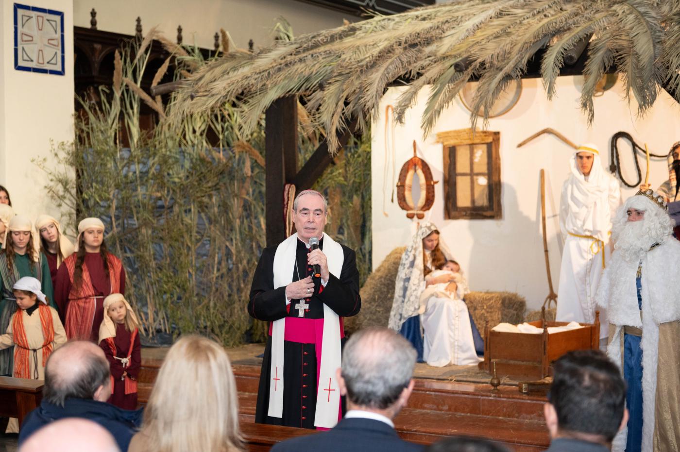 El Sr. Obispo bendijo el Belén Viviente Diocesano 2023