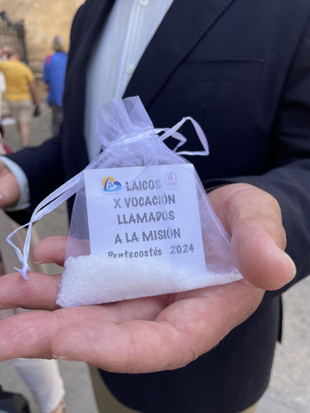 Signo de envío en Pentecostés 2024, en el Patio de los Naranjos de la Catedral // E. LLAMAS