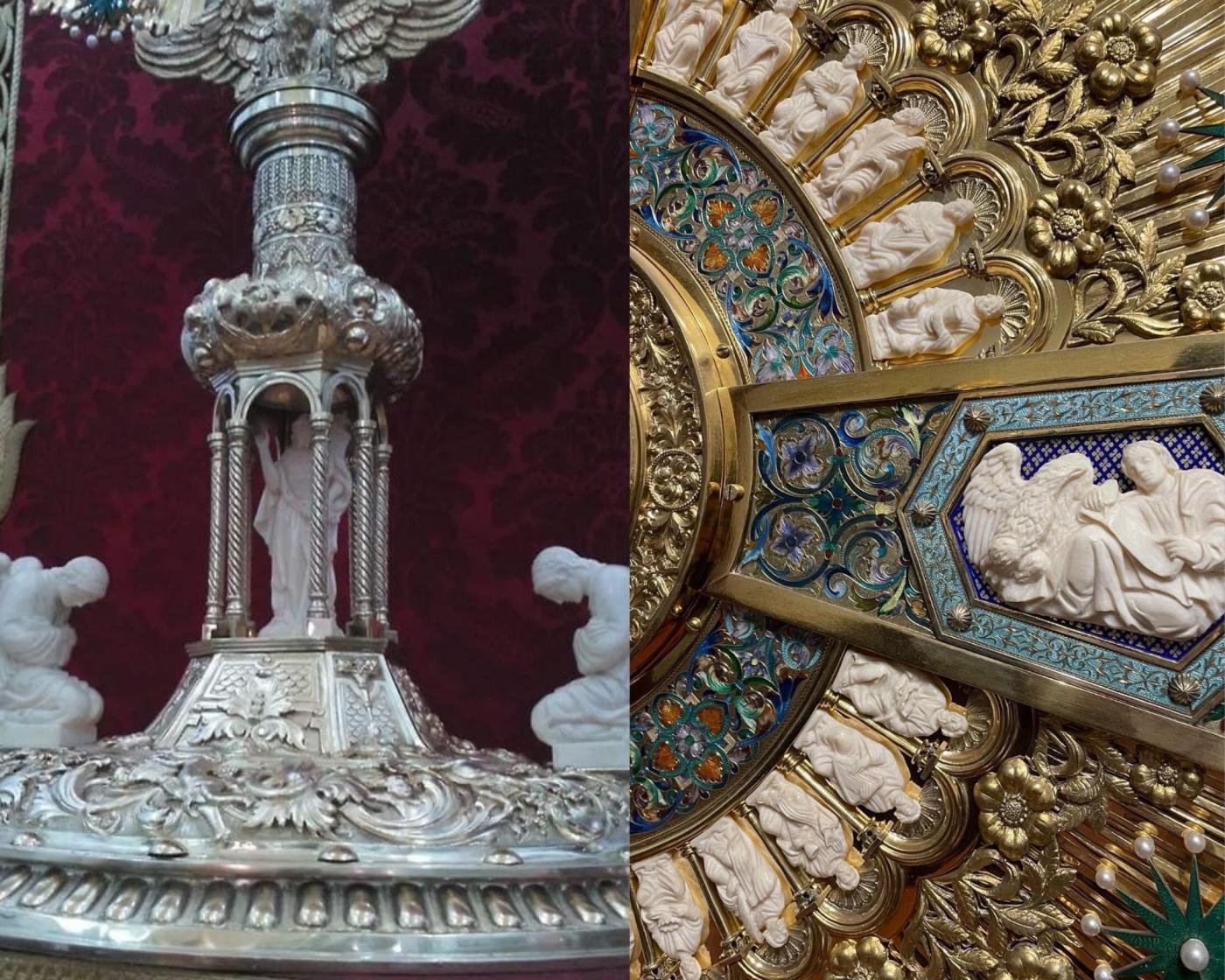 Detalles de la custodia “de los ancianos del Apocalipsis”