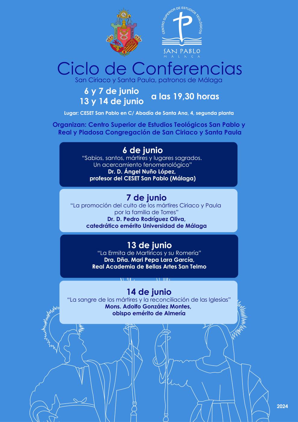 San Ciriaco y Santa Paula protagonizan un ciclo de conferencias