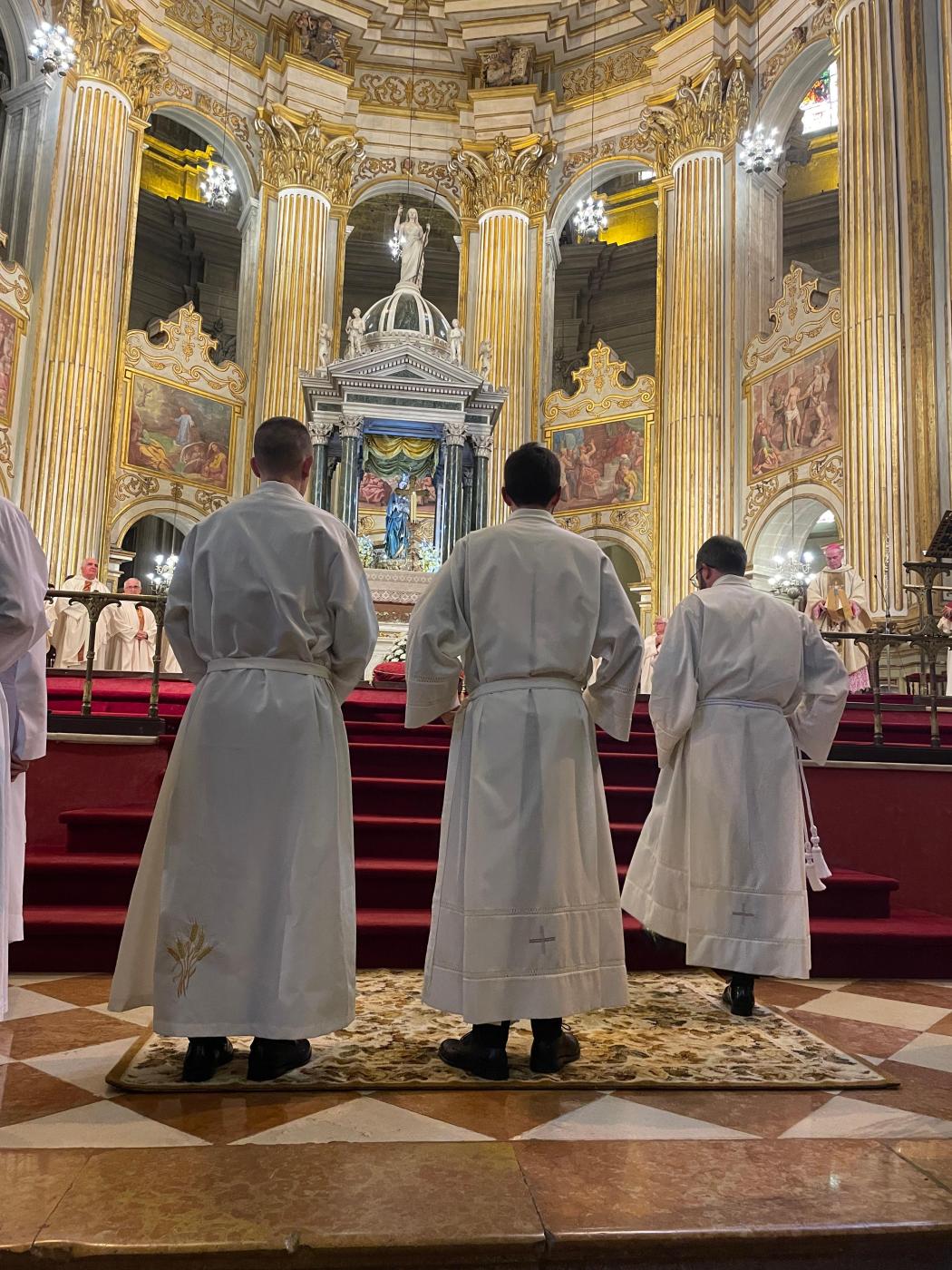 José Ignacio, José Francisco y Antonio, futuros diáconos de la Iglesia de Málaga