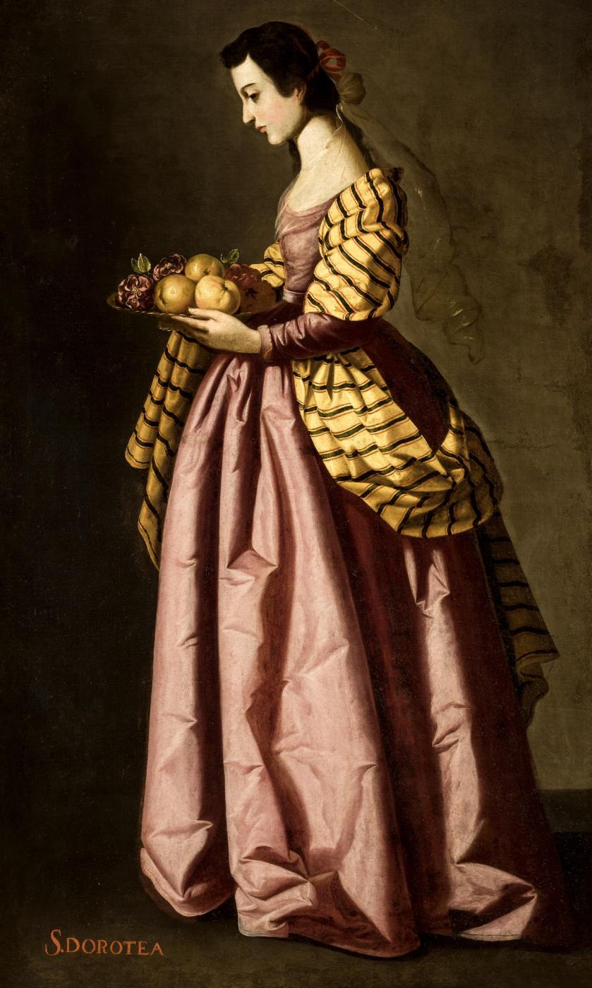 Santa Dorotea. c.1640-1650 &oacute;leo sobre lienzo, 173 x 103 cm. Museo de Bellas Artes de Sevilla