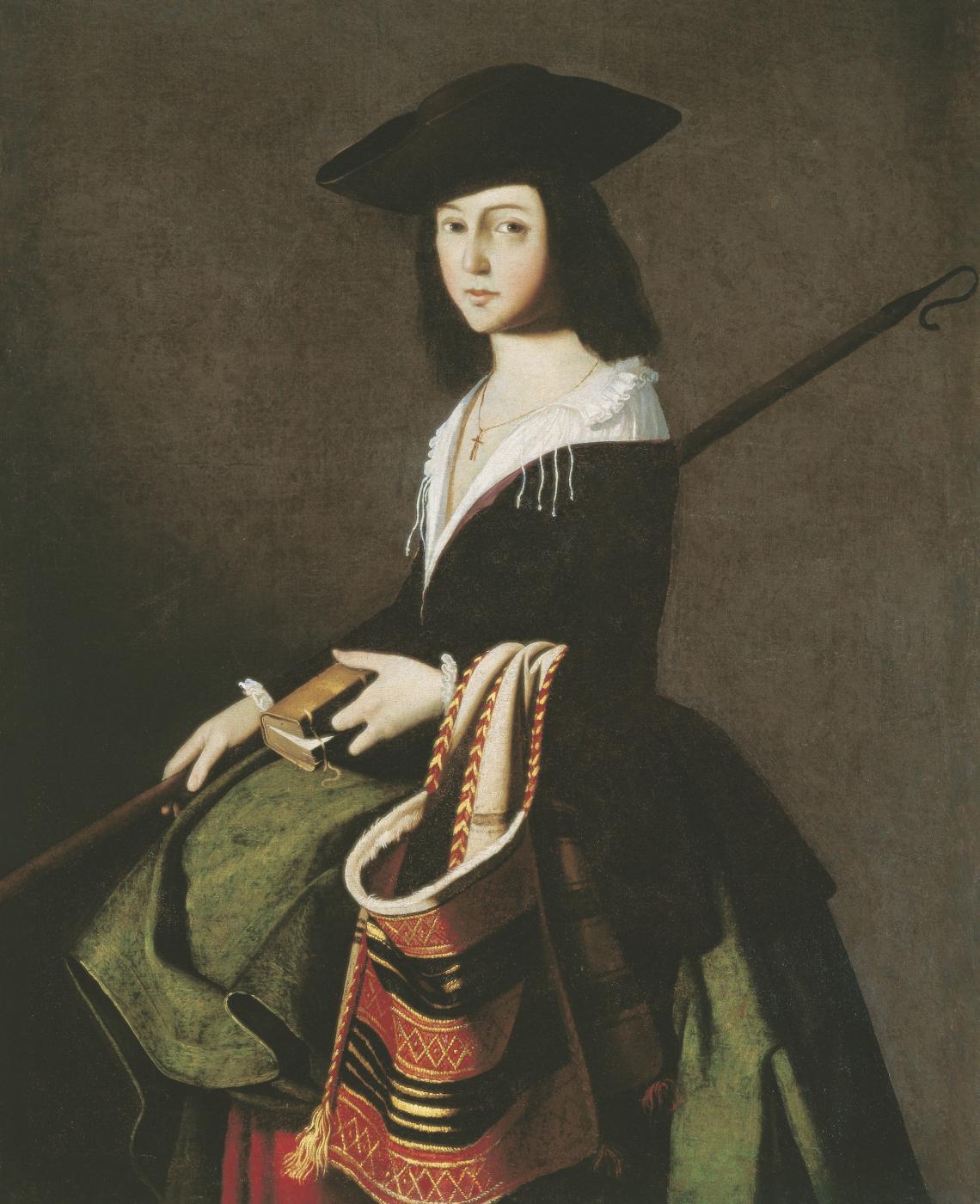 Santa Marina. c. 1640-1650. Francisco de Zurbar&aacute;n. &oacute;leo sobre lienzo, 111 x 88 cm. Colecci&oacute;n Carmen Thyssen-Bornemisza en pr&eacute;stamo gratuito al Museo Carmen Thyssen M&aacute;laga