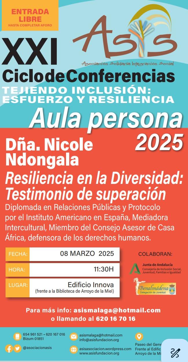 8 MARZO. Inclusión, esfuerzo y resiliencia, protagonistas del Ciclo de Conferencia Asís