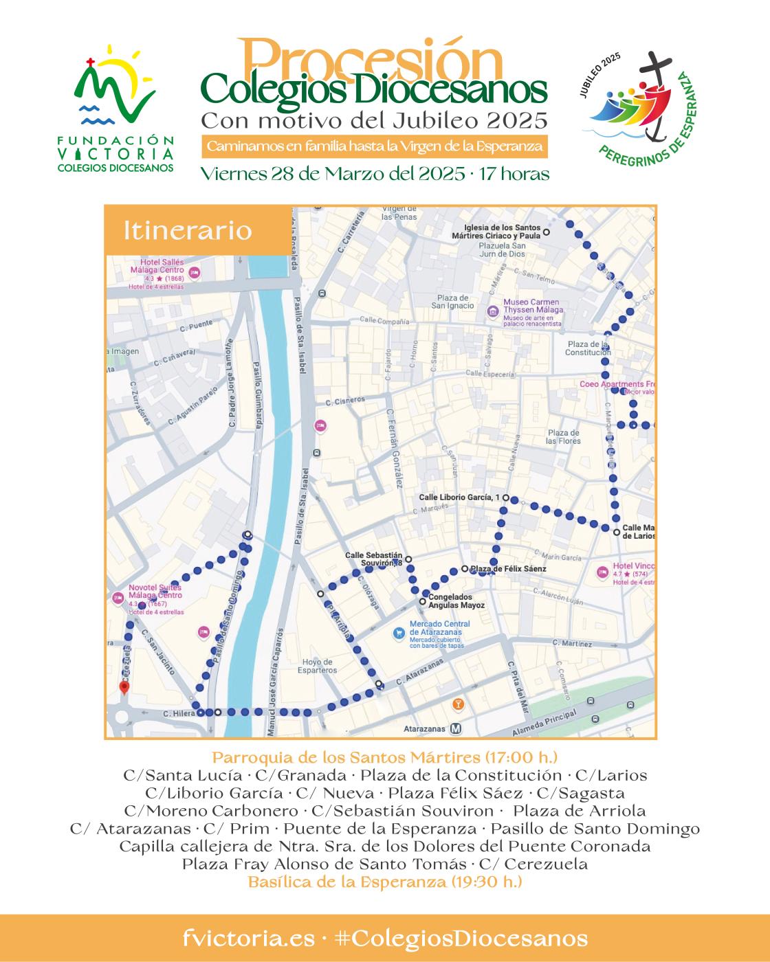 Itinerario de la gran procesi&oacute;n escolar de Fundaci&oacute;n Victoria