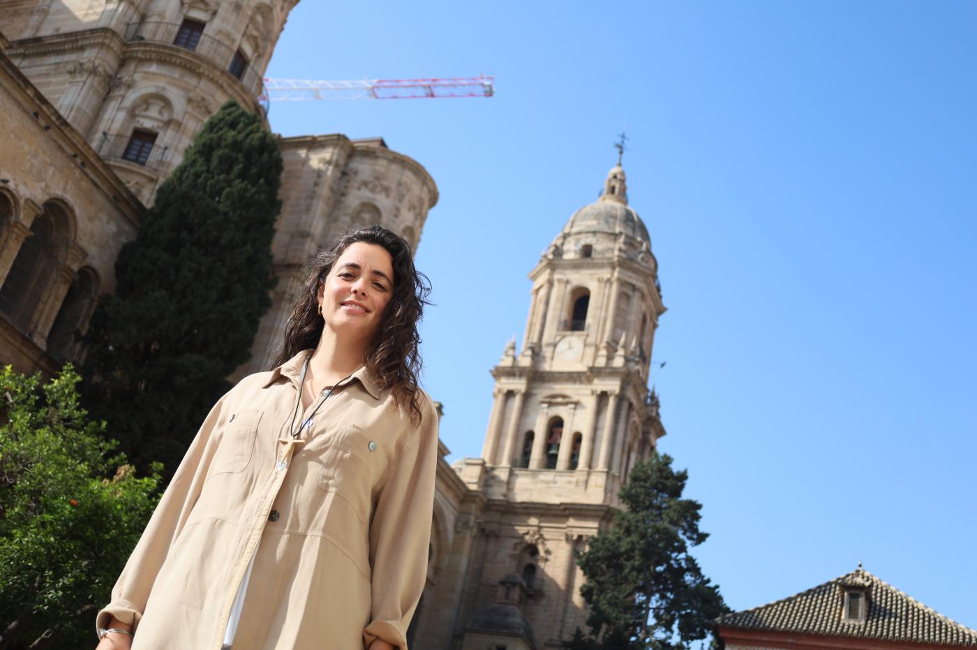 Carlota Valenzuela en su visita a M&aacute;laga