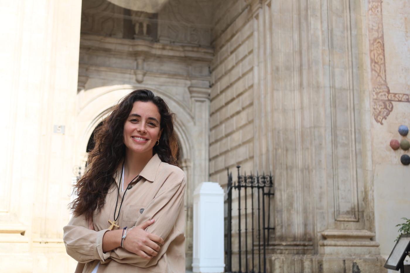 Carlota Valenzuela en su visita a M&aacute;laga