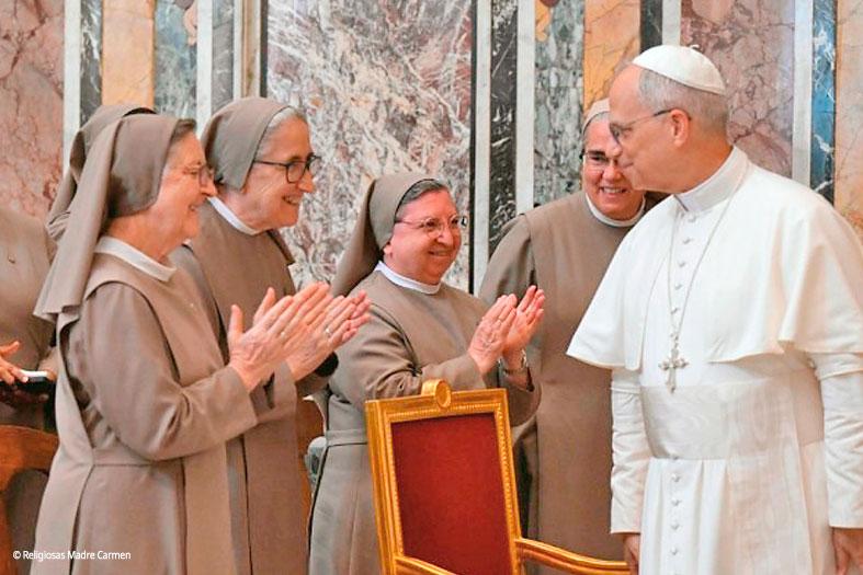 El Papa León XIV recibe a las religiosas de la Beata Madre Carmen en el Vaticano