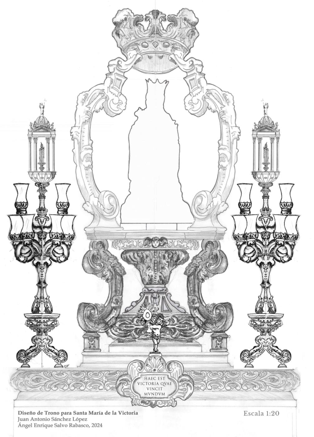Dise&ntilde;o del nuevo trono para Santa mar&iacute;a de la Victoria