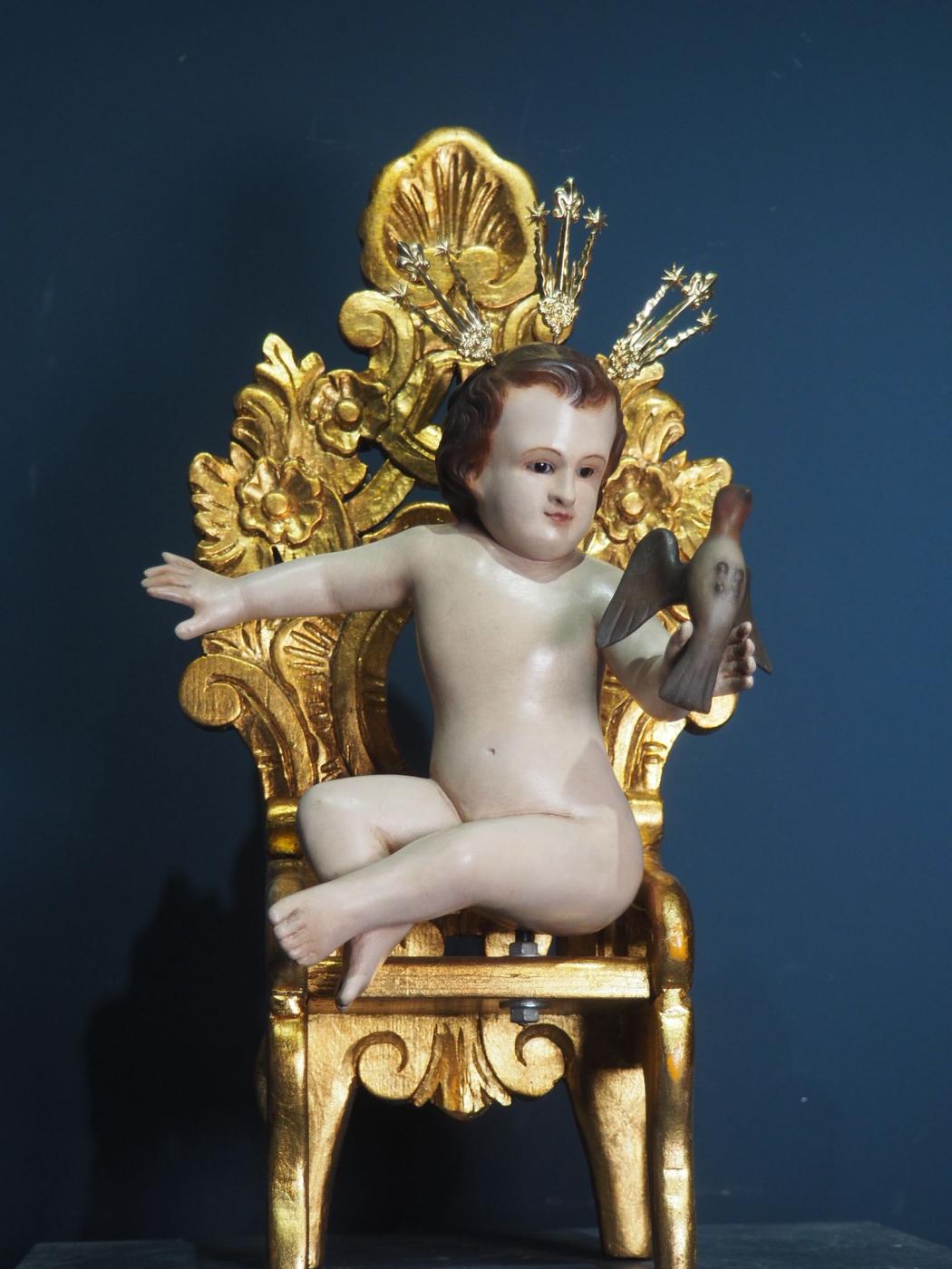 Ni&ntilde;o Jes&uacute;s de la Virgen de Flores (&aacute;lora) obra del artista malague&ntilde;o Juan Vega