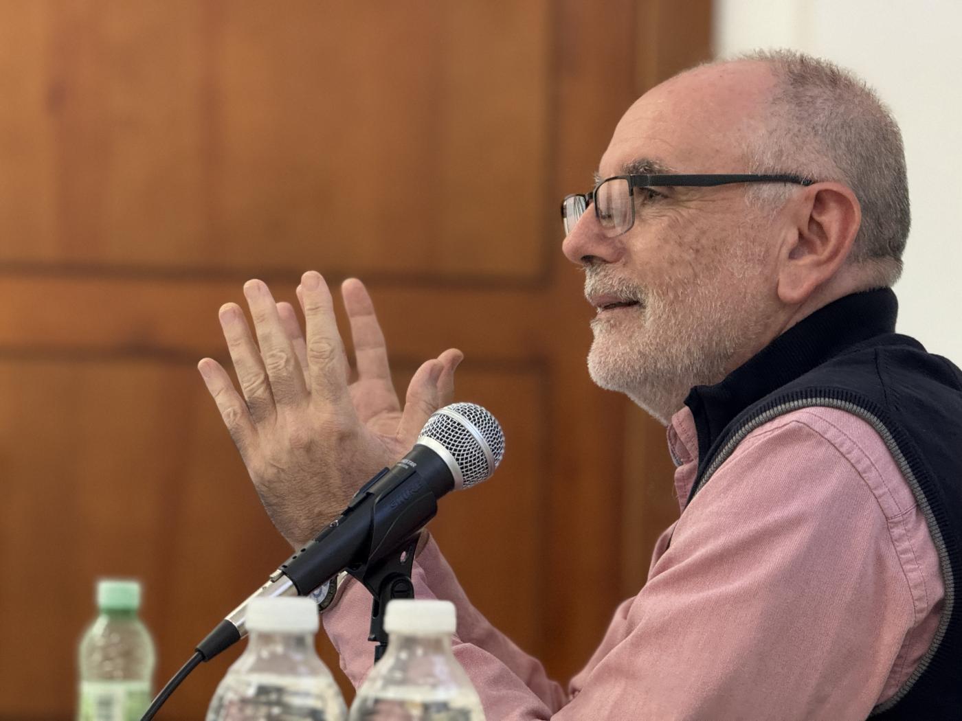Pedro Leiva, durante la ponencia sobre Teilhard de Chardin