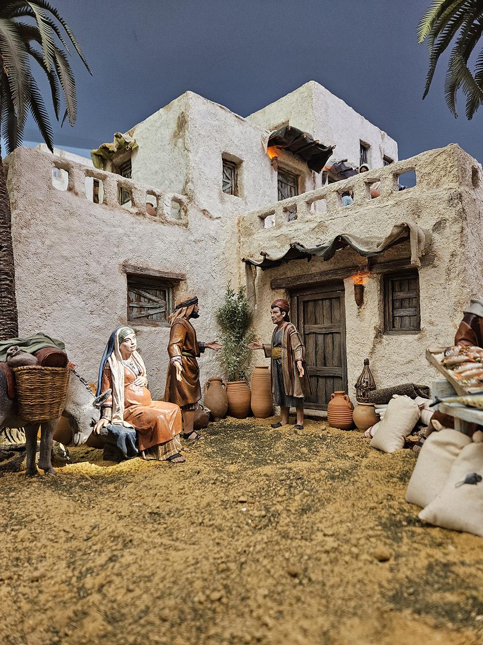 La escena evang&eacute;lica de la B&uacute;squeda de Posada en el Bel&eacute;n de la Catedral