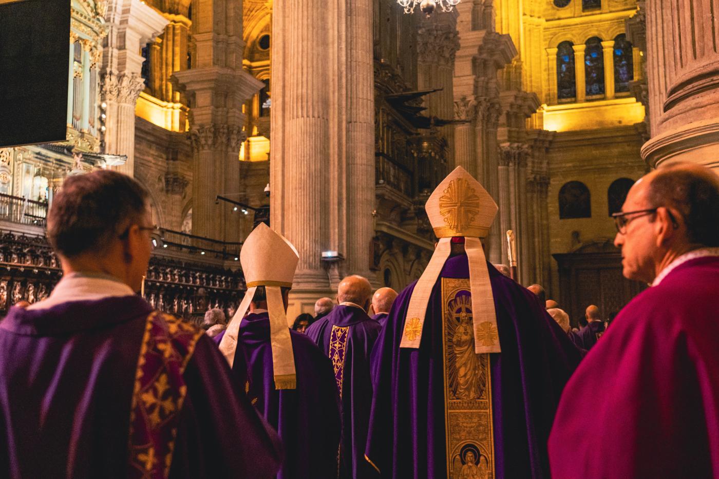 Misa por las víctimas del accidente ferroviario celebrada en la Catedral de Málaga